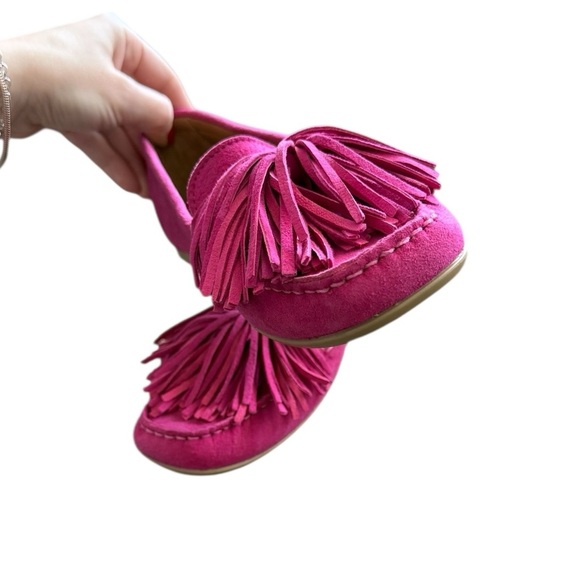 FLAG LTD Pink Fringe Loafers SIZE 7.5 - Picture 9 of 14